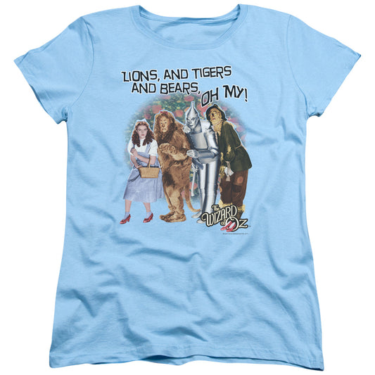 Wizard Of Oz Oh My Womens T Shirt Light Blue