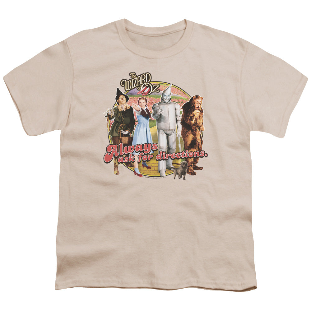 Wizard Of Oz Directions Kids Youth T Shirt Cream