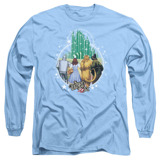 Wizard Of Oz Emerald City Mens Long Sleeve Shirt Carolina Blue Officially Licensed