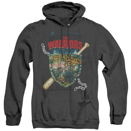 The Warriors Shield Heather Mens Hoodie Black