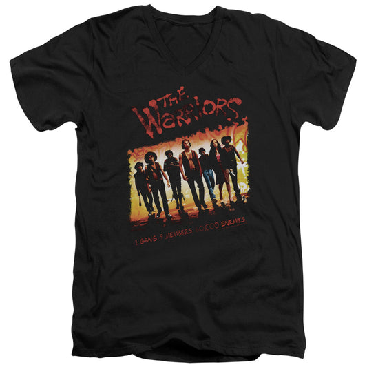 The Warriors One Gang Mens Slim Fit V-Neck T Shirt Black