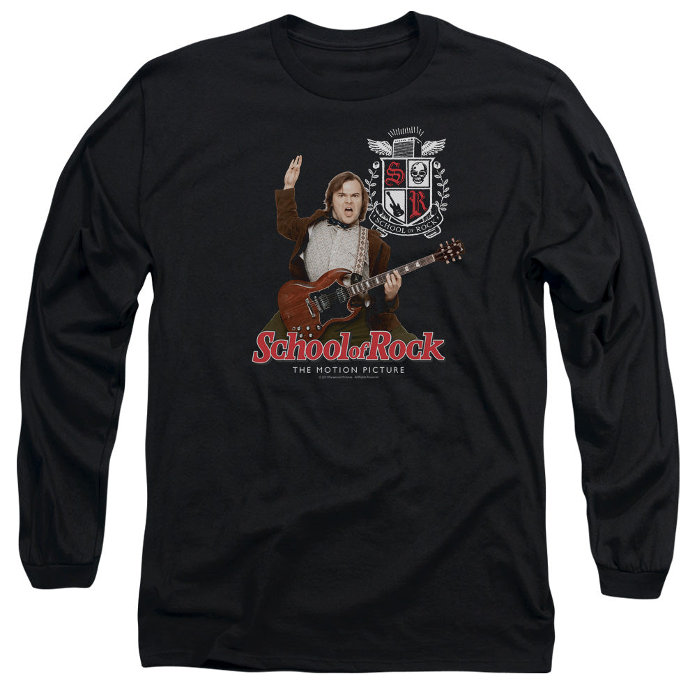 School Of Rock The Teacher Is In Mens Long Sleeve Shirt Black