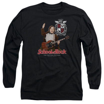 School Of Rock The Teacher Is In Mens Long Sleeve Shirt Black
