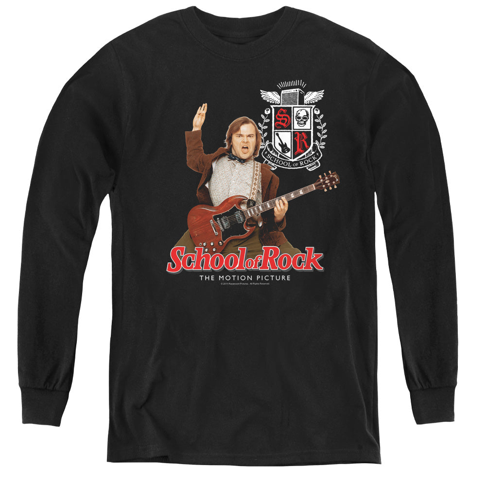 School Of Rock The Teacher Is In Long Sleeve Kids Youth T Shirt Black