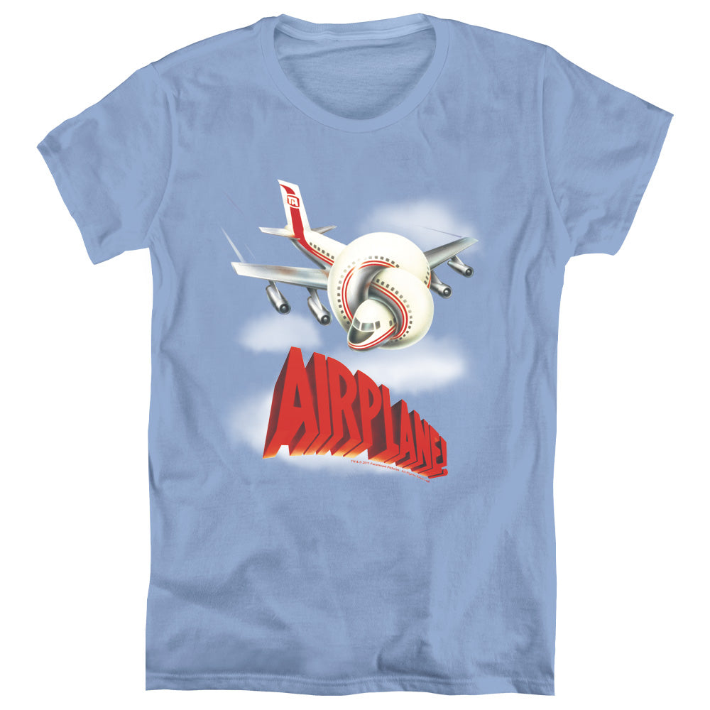Airplane! Logo Womens T Shirt Carolina Blue