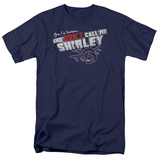 Airplane! Don't Call Me Shirley Mens T Shirt Navy Blue