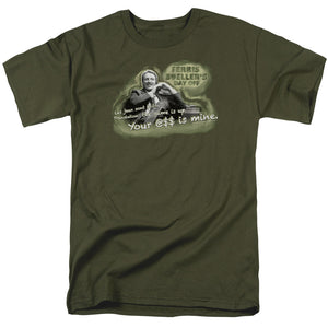 Ferris Bueller Mr. Rooney Mens T Shirt Military Green