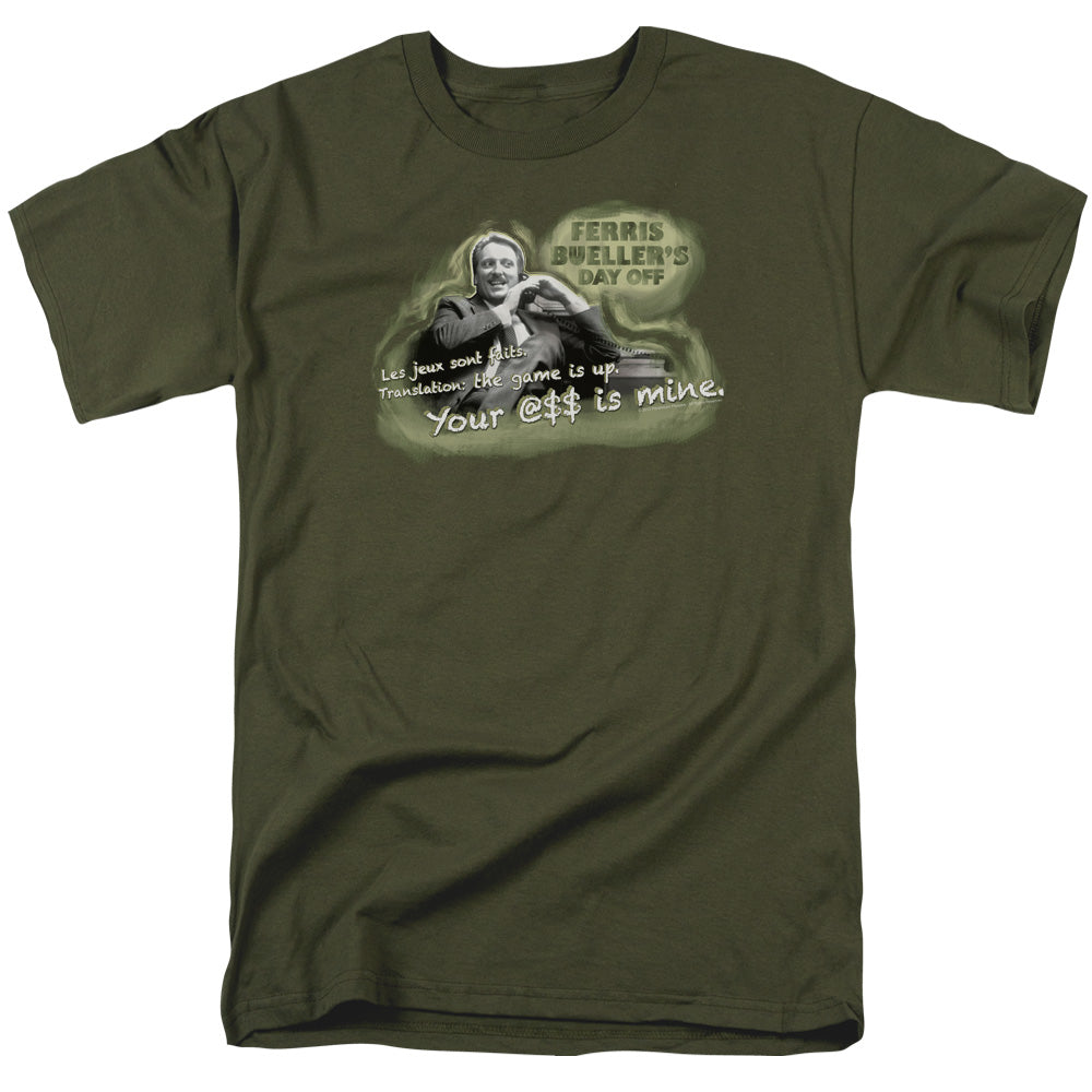 Ferris Bueller Mr. Rooney Mens T Shirt Military Green