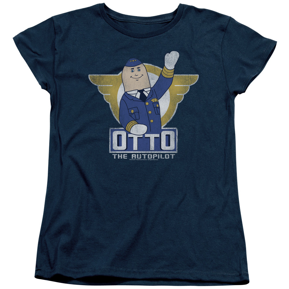 Airplane! OTTO The Autopilot Womens T Shirt Navy Blue