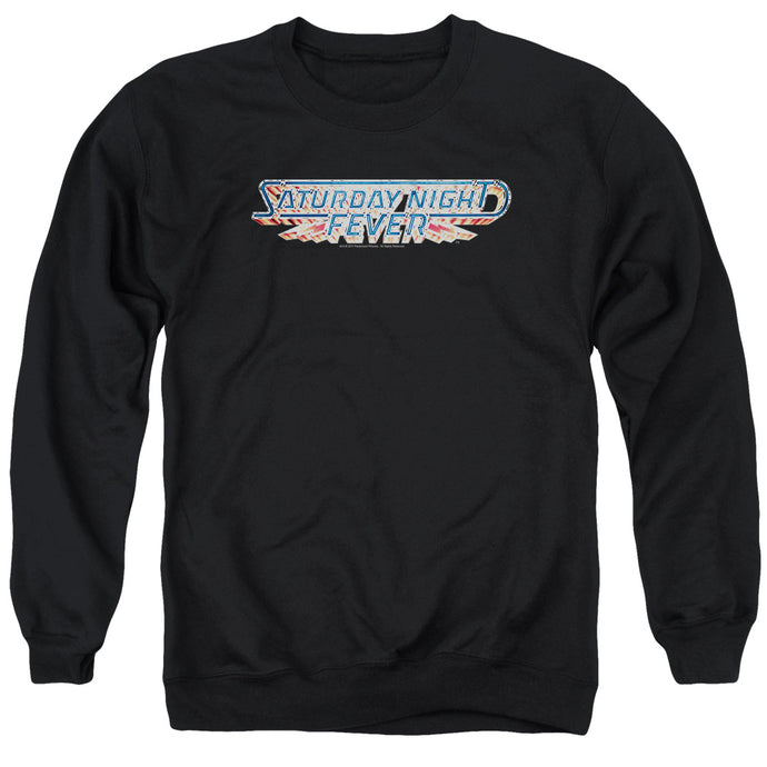 Saturday Night Fever Logo Mens Crewneck Sweatshirt Black