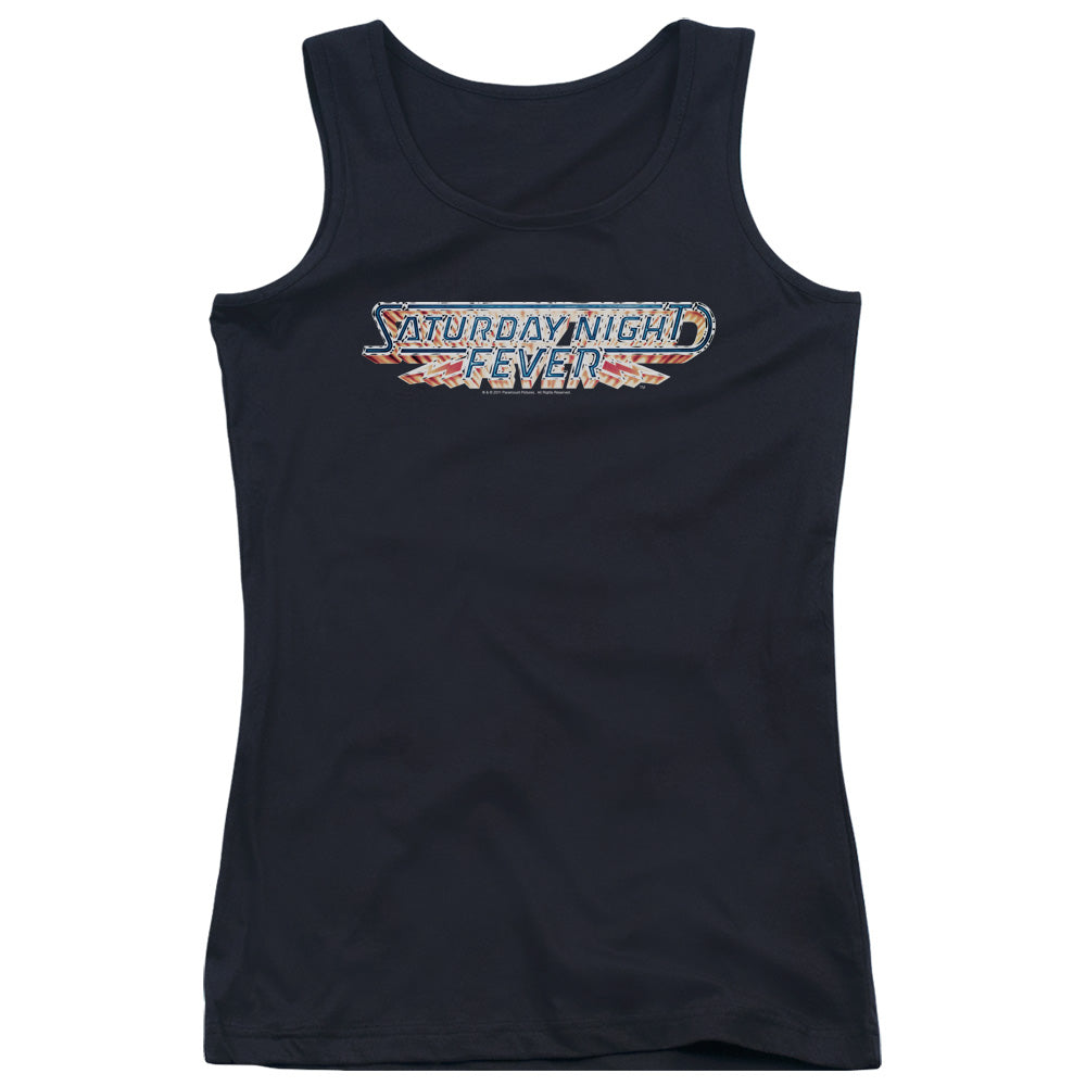 Saturday Night Fever Logo Womens Tank Top Shirt Black