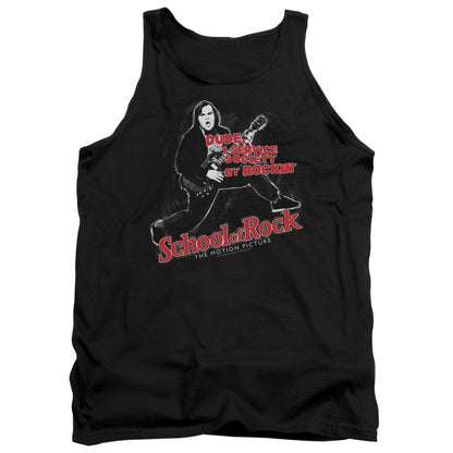 School Of Rock Rockin Mens Tank Top Shirt Black