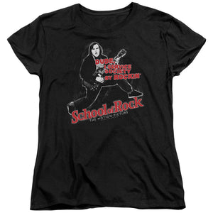 School Of Rock Rockin Womens T Shirt Black