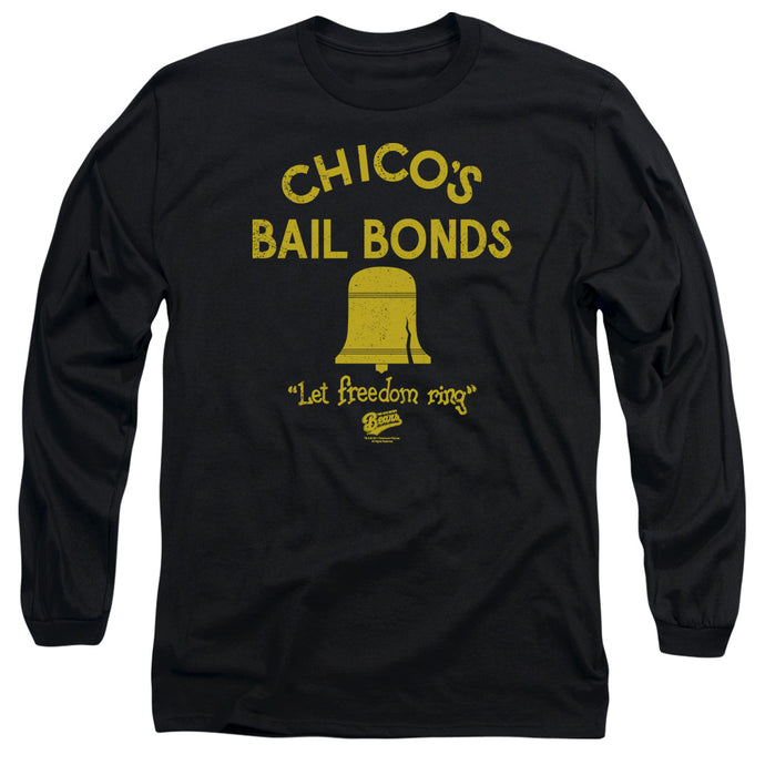 The Bad News Bears Chicos Bail Bonds Mens Long Sleeve Shirt Black