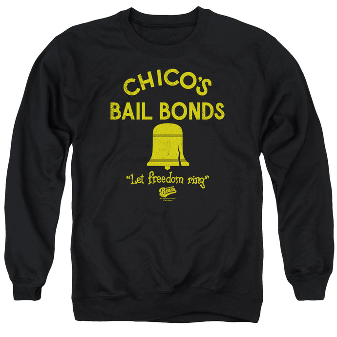 The Bad News Bears Chicos Bail Bonds Mens Crewneck Sweatshirt Black