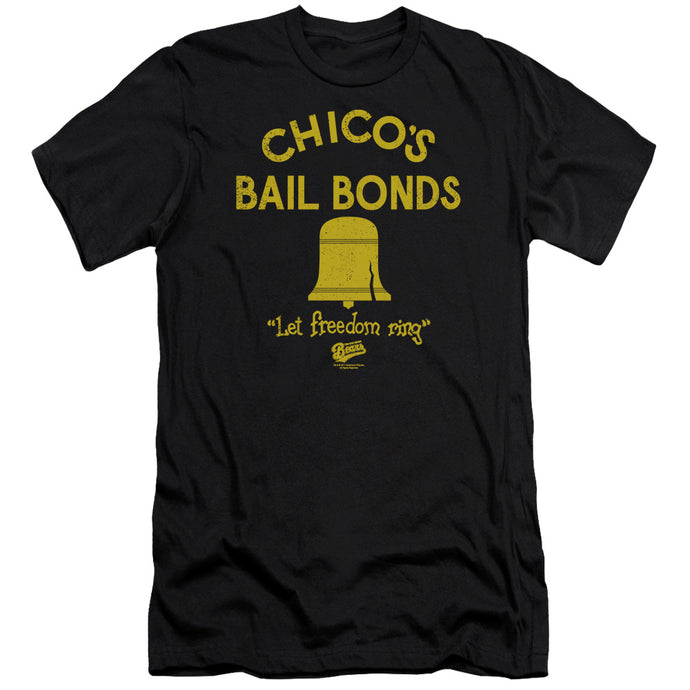The Bad News Bears Chicos Bail Bonds Premium Bella Canvas Slim Fit Mens T Shirt Black