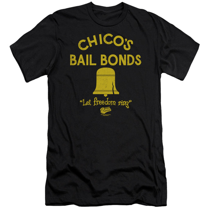 The Bad News Bears Chicos Bail Bonds Slim Fit Mens T Shirt Black