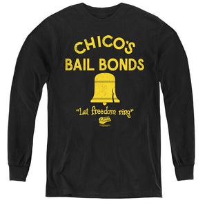 The Bad News Bears Chicos Bail Bonds Long Sleeve Kids Youth T Shirt Black