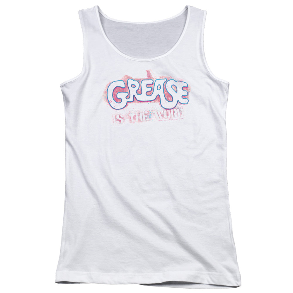 Grease Grease Is The Word Womens Tank Top Shirt White