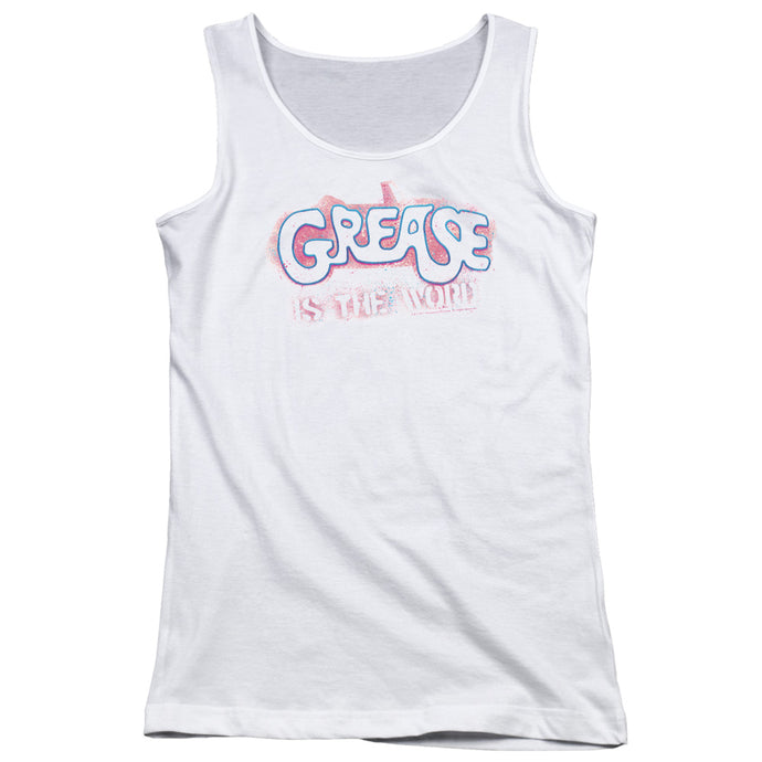 Grease Grease Is The Word Womens Tank Top Shirt White
