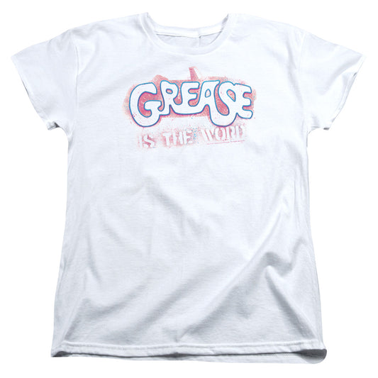 Grease Grease Is The Word Womens T Shirt White