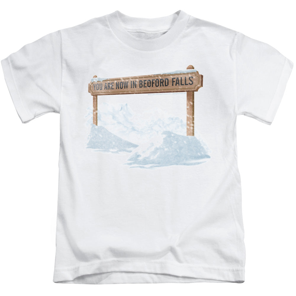 Its A Wonderful Life Bedford Falls Juvenile Kids Youth T Shirt White