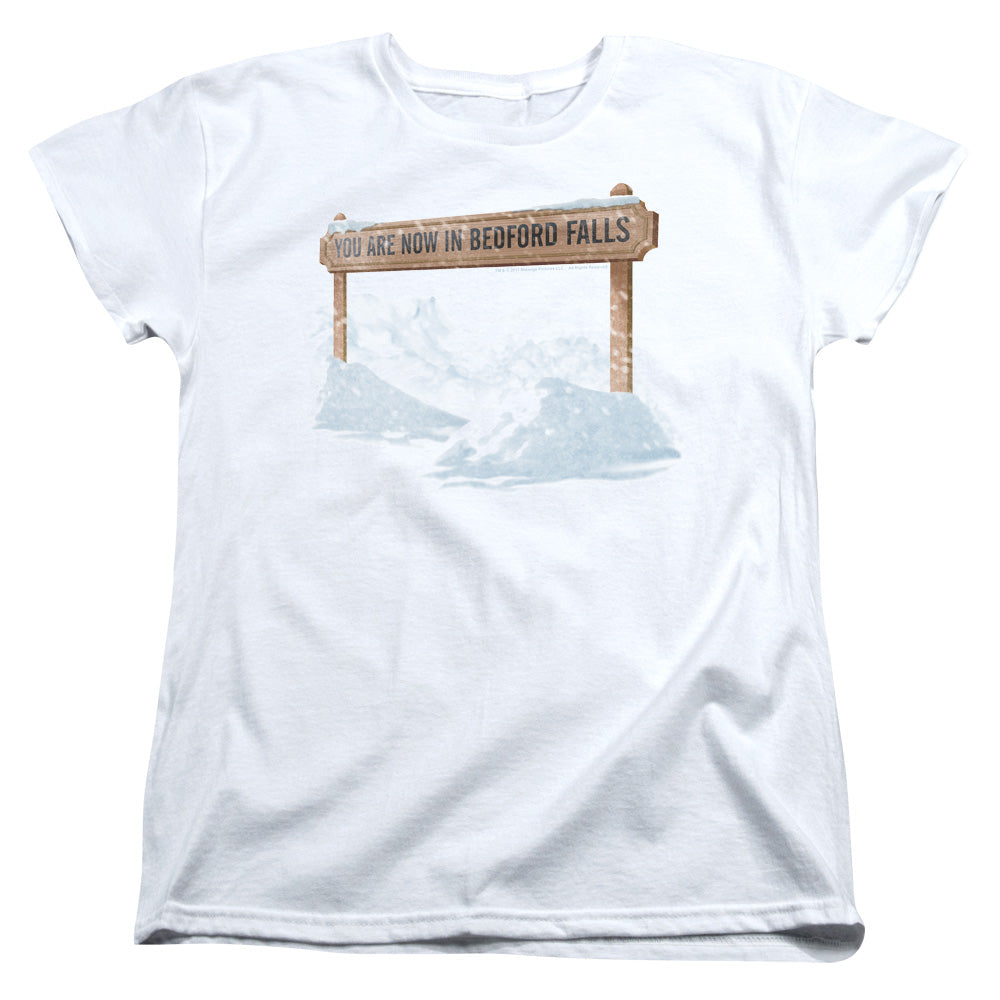 Its A Wonderful Life Bedford Falls Womens T Shirt White