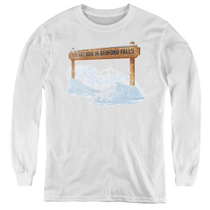 Its A Wonderful Life Bedford Falls Long Sleeve Kids Youth T Shirt White