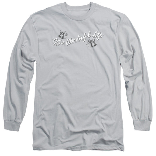 Its A Wonderful Life Logo Mens Long Sleeve Shirt Silver