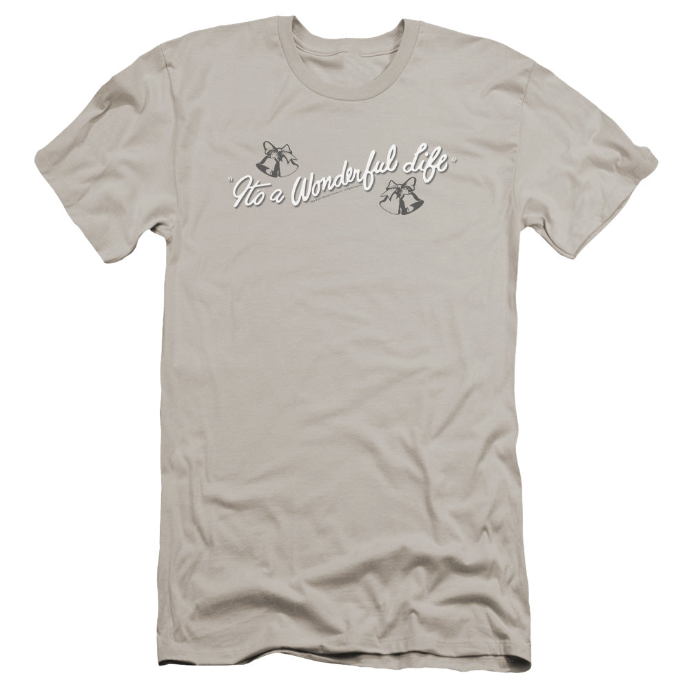 Its A Wonderful Life Logo Premium Bella Canvas Slim Fit Mens T Shirt Silver