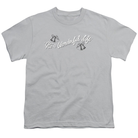 Its A Wonderful Life Logo Kids Youth T Shirt Silver