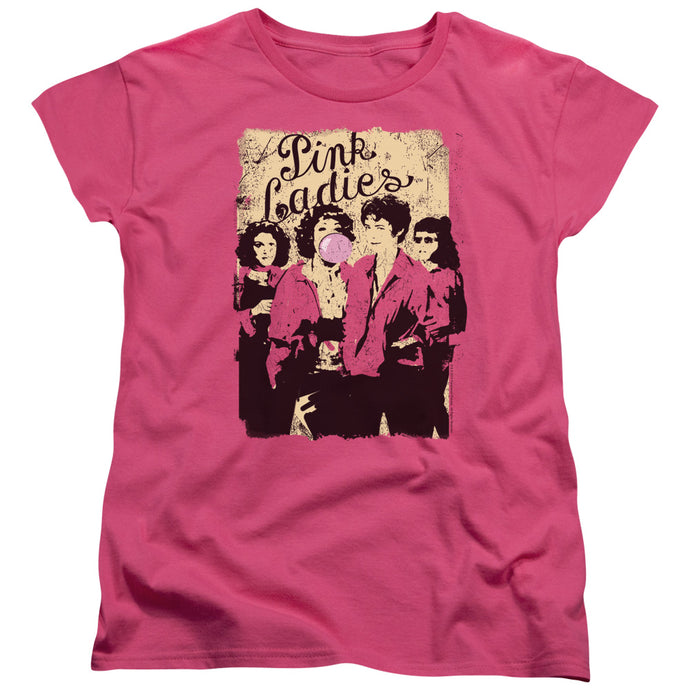 Grease Pink Ladies Womens T Shirt Hot Pink