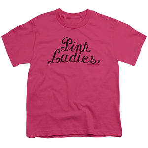 Grease Pink Ladies Logo Kids Youth T Shirt Hot Pink