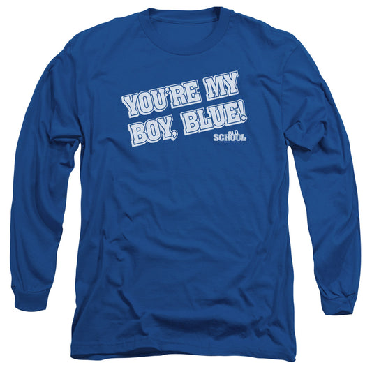 Old School My Boy Blue Mens Long Sleeve Shirt Royal Blue