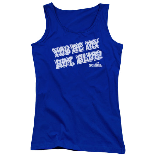 Old School My Boy Blue Womens Tank Top Shirt Royal Blue