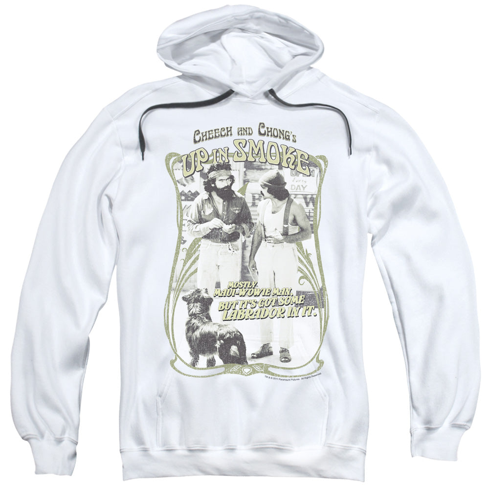 Up In Smoke Labrador Mens Hoodie White