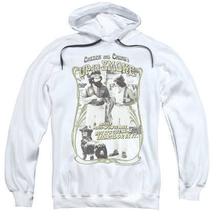Up In Smoke Labrador Mens Hoodie White