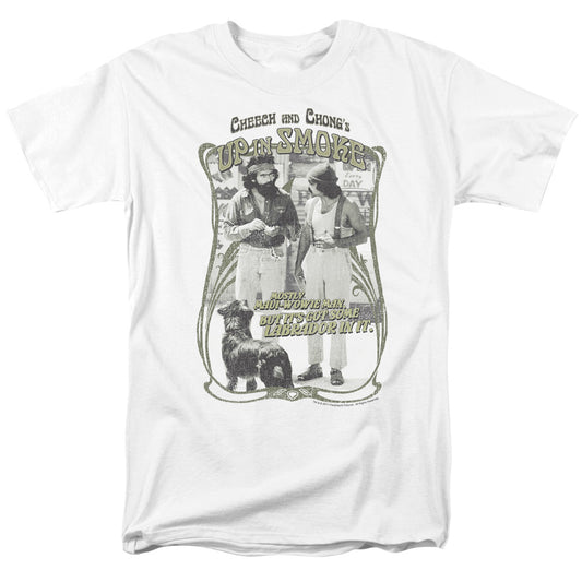 Up In Smoke Labrador Mens T Shirt White