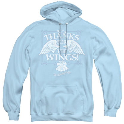 Its A Wonderful Life Dear George Mens Hoodie Light Blue