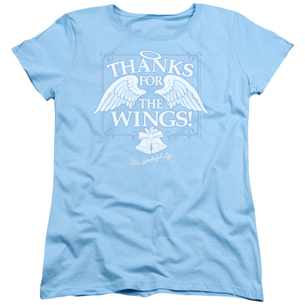 Its A Wonderful Life Dear George Womens T Shirt Light Blue