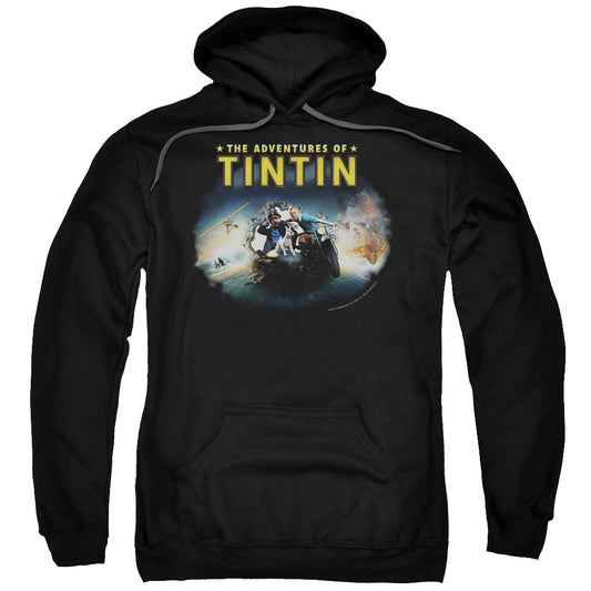 The Adventures Of Tintin Journey Mens Hoodie Black