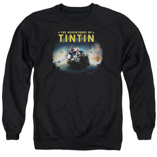 The Adventures Of Tintin Journey Mens Crewneck Sweatshirt Black