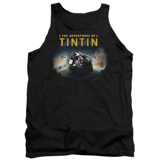 The Adventures Of Tintin Journey Mens Tank Top Shirt Black