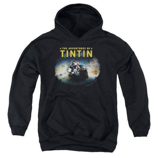 The Adventures Of Tintin Journey Kids Youth Hoodie Black