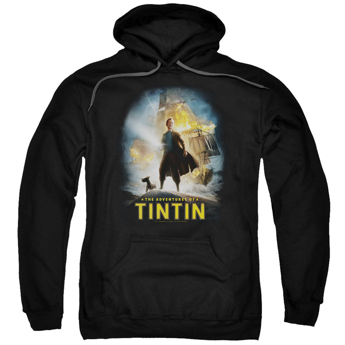 The Adventures Of Tintin Poster Mens Hoodie Black