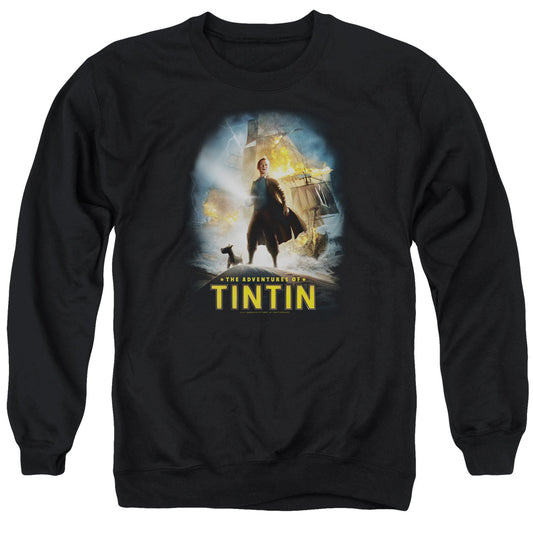 The Adventures Of Tintin Poster Mens Crewneck Sweatshirt Black