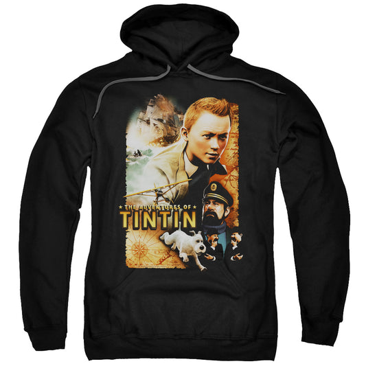 The Adventures Of Tintin Adventure Poster Mens Hoodie Black