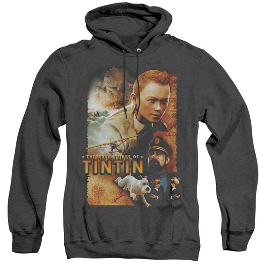 The Adventures Of Tintin Adventure Poster Heather Mens Hoodie Black