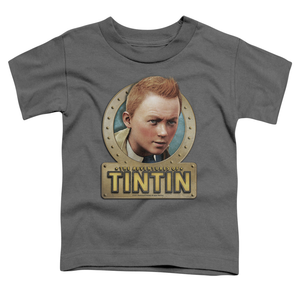 The Adventures Of Tintin Metal Toddler Kids Youth T Shirt Charcoal