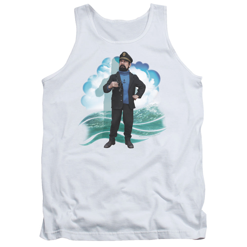 The Adventures Of Tintin Haddock Mens Tank Top Shirt White